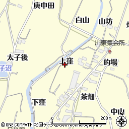 福島県福島市飯坂町湯野上窪周辺の地図
