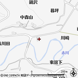 福島県福島市飯坂町川崎周辺の地図