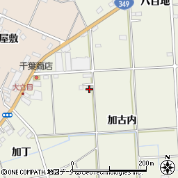 福島県伊達市保原町二井田加古内周辺の地図