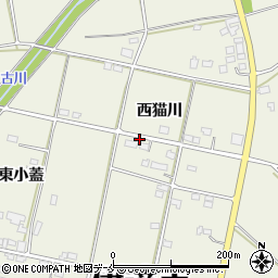 福島県伊達市保原町西猫川73周辺の地図