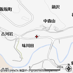 福島県福島市飯坂町石転周辺の地図