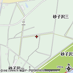 福島県伊達郡桑折町砂子沢周辺の地図