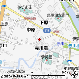 福島県福島市飯坂町中原10周辺の地図