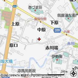 福島県福島市飯坂町中原17周辺の地図