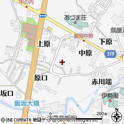 福島県福島市飯坂町中原37周辺の地図
