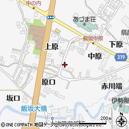 福島県福島市飯坂町中原36周辺の地図