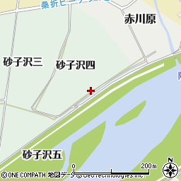 福島県伊達郡桑折町砂子沢四周辺の地図