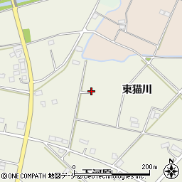 福島県伊達市保原町東猫川周辺の地図