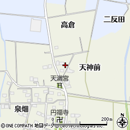 福島県伊達市保原町二井田天神前周辺の地図