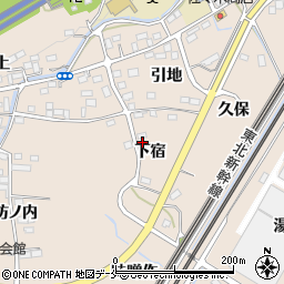 福島県伊達郡桑折町成田下宿周辺の地図