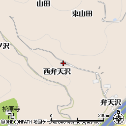 福島県桑折町（伊達郡）松原（山田）周辺の地図