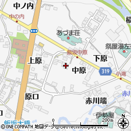 福島県福島市飯坂町中原41周辺の地図
