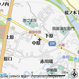 福島県福島市飯坂町中原6周辺の地図