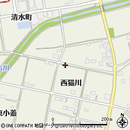 福島県伊達市保原町西猫川64-1周辺の地図