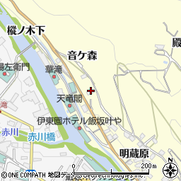 福島県福島市飯坂町湯野舘下周辺の地図