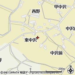 福島県伊達市梁川町大関（東中沢）周辺の地図