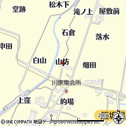 福島県福島市飯坂町湯野山坊周辺の地図