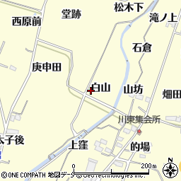 福島県福島市飯坂町湯野（白山）周辺の地図