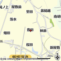 福島県福島市飯坂町湯野豊田周辺の地図