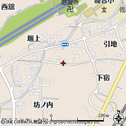 福島県伊達郡桑折町成田堰下周辺の地図