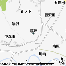 福島県福島市飯坂町暮坪周辺の地図