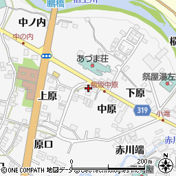 福島県福島市飯坂町中原48周辺の地図