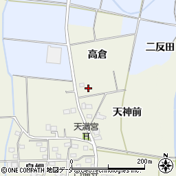 福島県伊達市保原町二井田高倉周辺の地図