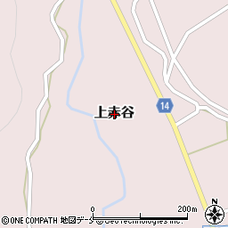 新潟県新発田市上赤谷周辺の地図