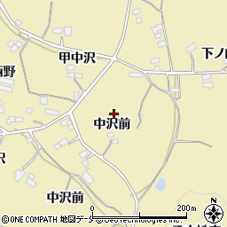 福島県伊達市梁川町大関中沢前周辺の地図