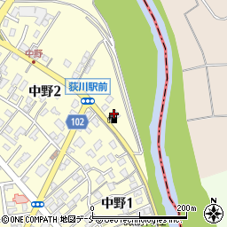 株式会社中村石油商会　新津中野給油所周辺の地図