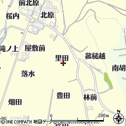 福島県福島市飯坂町湯野里田周辺の地図