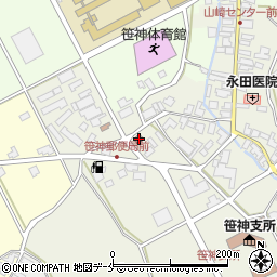 笹神郵便局周辺の地図