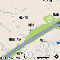 福島県伊達郡桑折町成田西舘周辺の地図