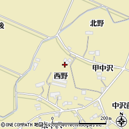 福島県伊達市梁川町大関西野周辺の地図