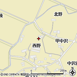 福島県伊達市梁川町大関（西野）周辺の地図