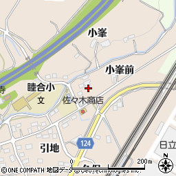 福島県伊達郡桑折町成田小峯前周辺の地図