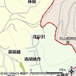 福島県福島市飯坂町東湯野（茂戸沢）周辺の地図