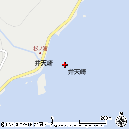 弁天崎周辺の地図