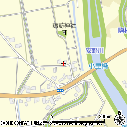 新潟県阿賀野市小里周辺の地図