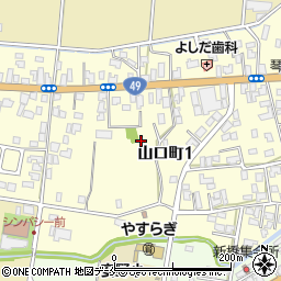 新潟県阿賀野市山口町周辺の地図