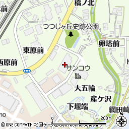 山吉青果食品株式会社　桑折工場周辺の地図