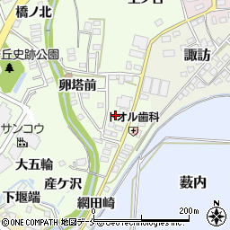 福島県伊達郡桑折町万正寺往還端周辺の地図