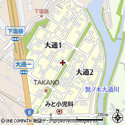 新潟県新潟市南区大通周辺の地図
