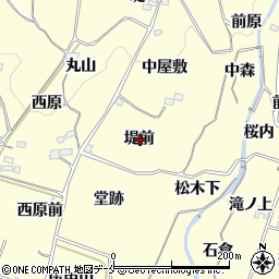 福島県福島市飯坂町湯野堤前周辺の地図