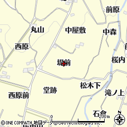 福島県福島市飯坂町湯野（堤前）周辺の地図