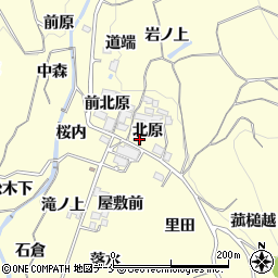 福島県福島市飯坂町湯野北原2周辺の地図
