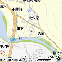 福島県福島市飯坂町湯野穴原周辺の地図