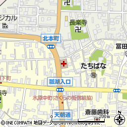 阿賀野郵便局周辺の地図