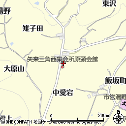 矢来・三角西集会所周辺の地図