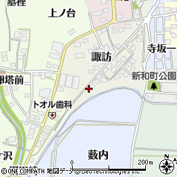 福島県伊達郡桑折町諏訪34-18周辺の地図